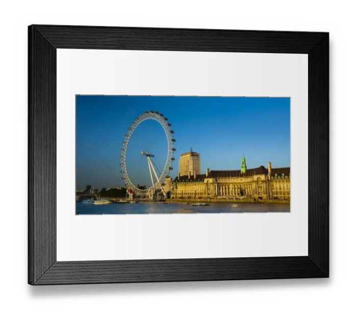 Framed Print : England, Greater London, London Borough of Lambeth. The London Eye (also known as the Millennium Wheel), the tallest Ferris wheel in Europe located on the south bank of
