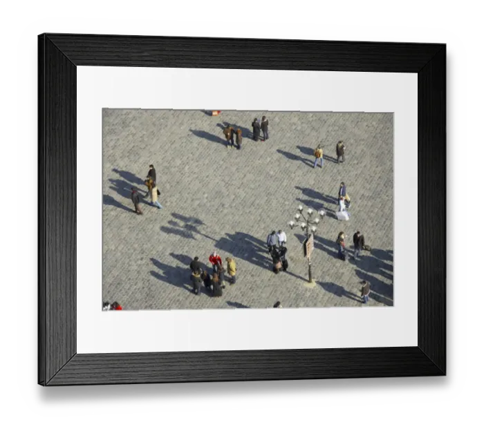 Framed Print : Czech Republic, Prague, Old Town. View looking down on Old Town Square from a viewpoint within the Old Town