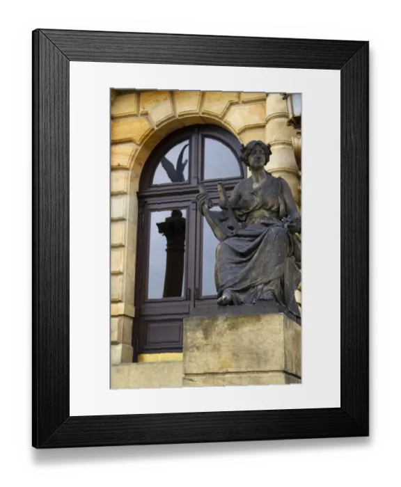 Framed Print : Czech Republic, Prague, Rudolfinum Concert Hall and Gallery. Statue and typical Prague architecture outside the Rudolfinum Framed Print : Czech Republic, Prague, Rudolfinum Concert Hall and Gallery. Statue and typical Prague architecture outside the Rudolfinum