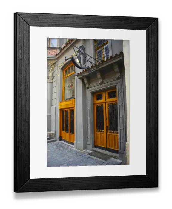 Framed Print : Czech Republic, Prague, Prague City. Typical Prague architecture of a building Framed Print : Czech Republic, Prague, Prague City. Typical Prague architecture of a building
