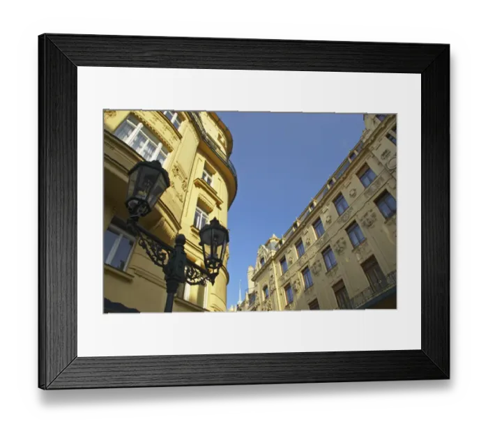 Framed Print : Czech Republic, Prague, Old Town. Typical Prague architecture of the buildings in the Old Town near Old Framed Print : Czech Republic, Prague, Old Town. Typical Prague architecture of the buildings in the Old Town near Old