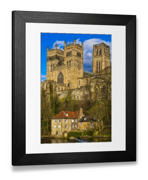 Framed Print : England, County Durham, Durham City. Fulling Mill, on the banks of the River Wear