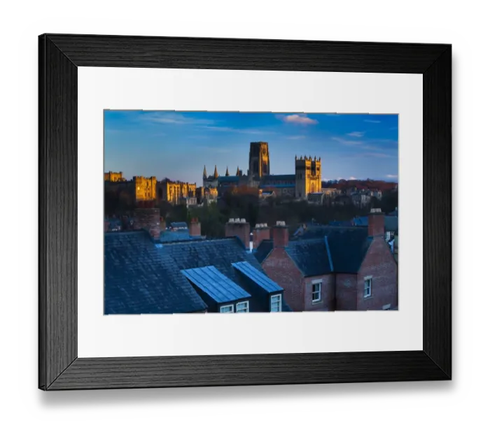 Framed Print : England, County Durham, Durham City. Skyline of the city of Durham, with Durham Castle Framed Print : England, County Durham, Durham City. Skyline of the city of Durham, with Durham Castle