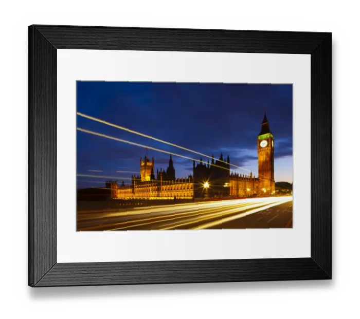 Framed Print : England, Greater London, City of Westminster. The iconic Big Ben also known as the Clock Tower, part of the House of Parliament building (also known as the Palace of Westminster), located in the City of