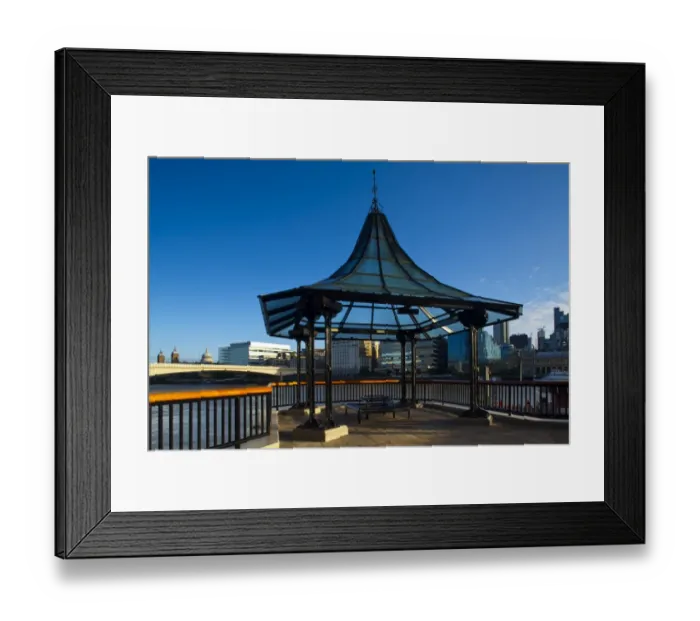 Framed Print : England, London, Southwark. Pavillion on the south bank of the river Thames Framed Print : England, London, Southwark. Pavillion on the south bank of the river Thames