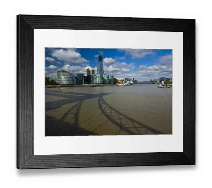 Framed Print : England, London, Southwark. View from the London Tower Bridge Looking towards the City Hall Framed Print : England, London, Southwark. View from the London Tower Bridge Looking towards the City Hall