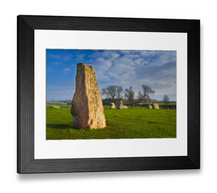 Framed Print : England, Cumbria, Little Salkeld. Long Meg and her daughters, one of the finest stone circles to be found in the north of England, and the second biggest in Framed Print : England, Cumbria, Little Salkeld. Long Meg and her daughters, one of the finest stone circles to be found in the north of England, and the second biggest in