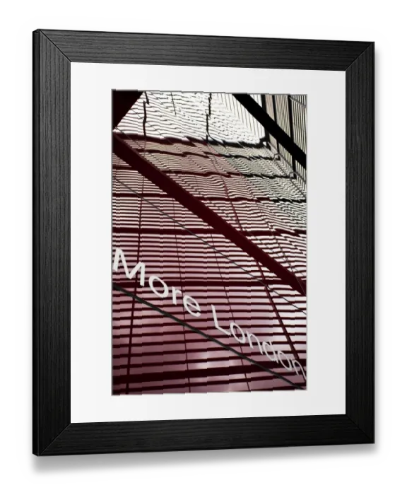 Framed Print : England, Greater London, Southwark. More London caption displayed on the 6 More London Place office space development near Framed Print : England, Greater London, Southwark. More London caption displayed on the 6 More London Place office space development near