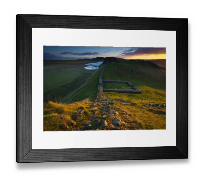 Framed Print : England, Northumberland, Hadrians Wall. Milecastle 39 on Hadrians Wall