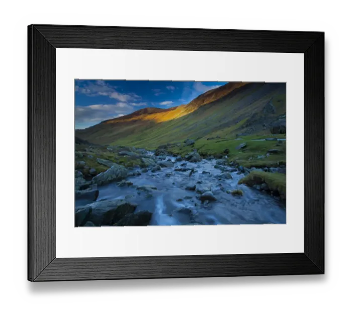 Framed Print : England, Cumbria, The Lake District. The Gatesgarthdale Beck running downstream towards Bettermere from Framed Print : England, Cumbria, The Lake District. The Gatesgarthdale Beck running downstream towards Bettermere from