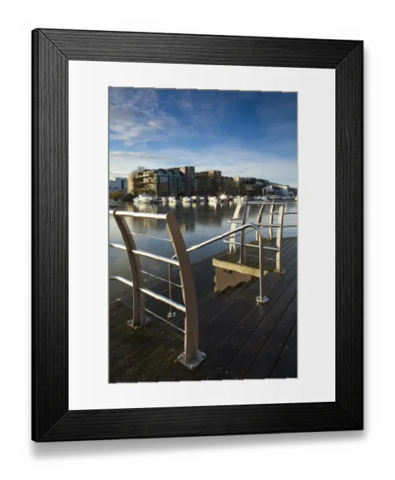Framed Print : England, Lincolnshire, Lincoln. Brayford Quays, a waterfront development in the City of Lincoln located on Framed Print : England, Lincolnshire, Lincoln. Brayford Quays, a waterfront development in the City of Lincoln located on