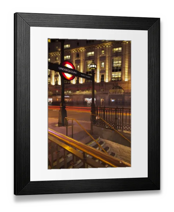 Framed Print : England, London, Piccadilly Circus Underground Station. A London Underground Tube Station near Piccadily