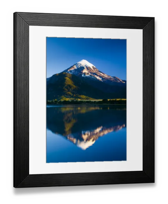 Framed Print : argentina, The Lake District, Parque Nacional Lanin. Lanin volcanoe, an ice-clad Framed Print : argentina, The Lake District, Parque Nacional Lanin. Lanin volcanoe, an ice-clad