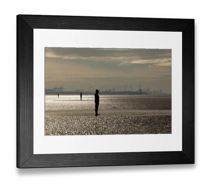 Framed Print : England, Merseyside, Antony Gormley Another Place