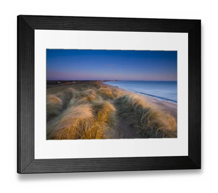 Framed Print : Blyth Beach and sand dunes shortly after dawn Framed Print : Blyth Beach and sand dunes shortly after dawn