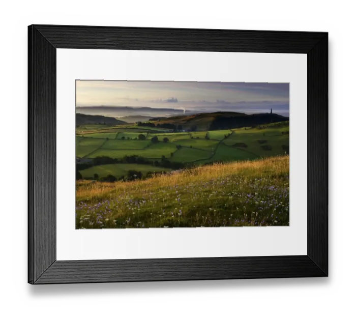 Framed Print : England, Cumbria, Ulverston. The early morning colours of dawn illuminate fields Framed Print : England, Cumbria, Ulverston. The early morning colours of dawn illuminate fields