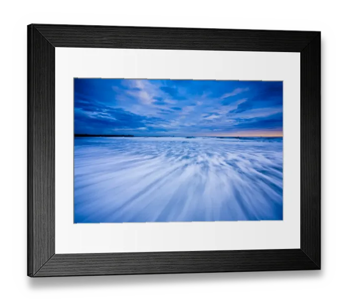 Framed Print : England, Tyne and Wear, South Shields. The North Sea crashes onto the sandy beach at South Shields