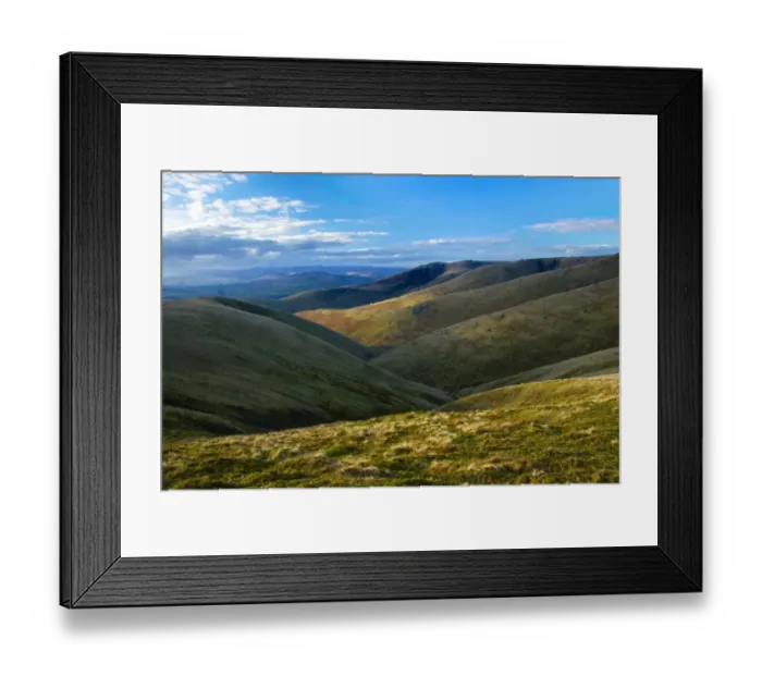 Framed Print : England, Cumbria, The Howgills. View looking over the underlating hills of the Howgills