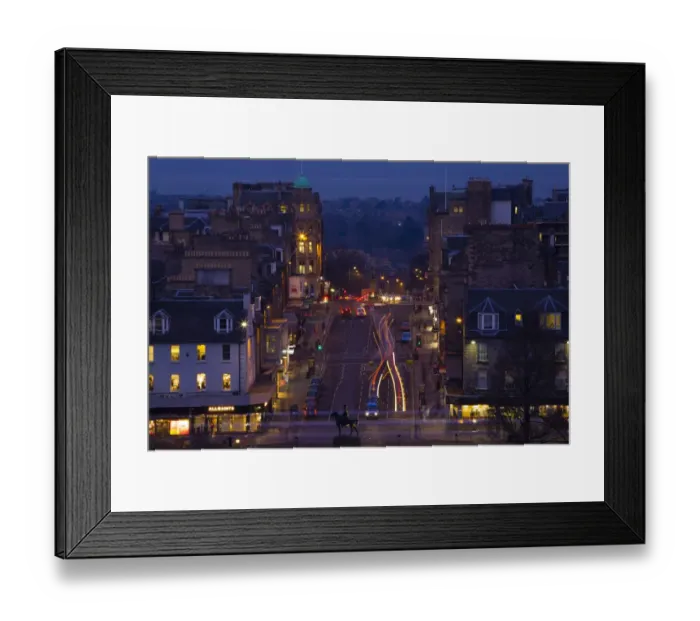 Framed Print : Scotland, Edinburgh, Princes Street. Royal Scots Greys monument located on the junction of Princes Framed Print : Scotland, Edinburgh, Princes Street. Royal Scots Greys monument located on the junction of Princes