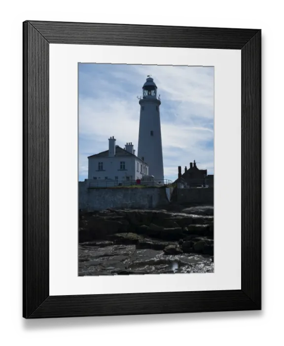 Framed Print : England, Tyne & Wear, St Marys Island & Lighthouse. England, Tyne & Wear, St Marys Island & Lighthouse