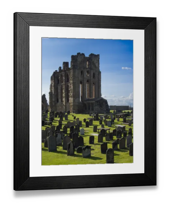 Framed Print : England, Tyne and Wear, Tynemouth Castle and Priory