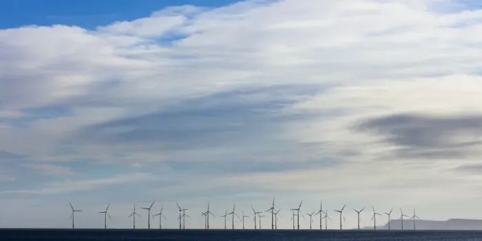Framed Print : England, County Durham, Teesside Offshore Windfarm