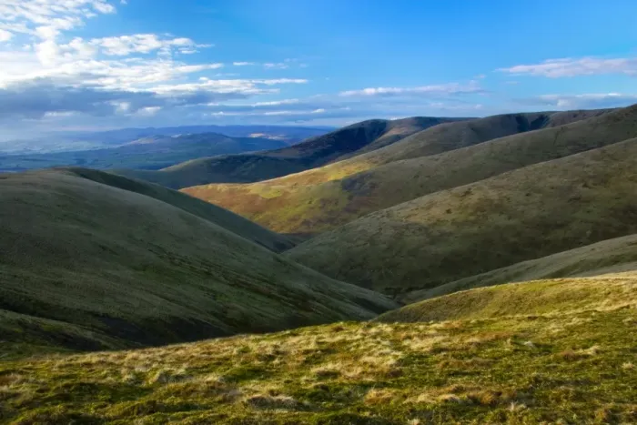 Framed Print : England, Cumbria, The Howgills. View looking over the underlating hills of the Howgills