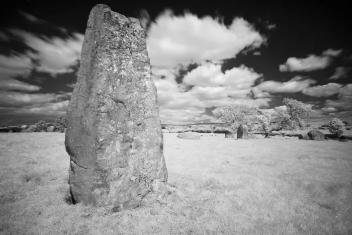 Framed Print : England, Cumbria, Little Salkeld. Long Meg and her daughters, one of the finest stone circles to be found in the north