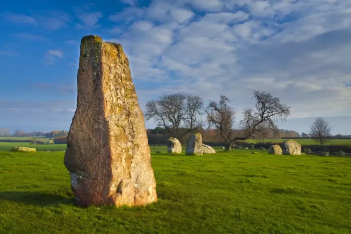 Framed Print : England, Cumbria, Little Salkeld. Long Meg and her daughters, one of the finest stone circles to be found in the north of England, and the second biggest in Framed Print : England, Cumbria, Little Salkeld. Long Meg and her daughters, one of the finest stone circles to be found in the north of England, and the second biggest in