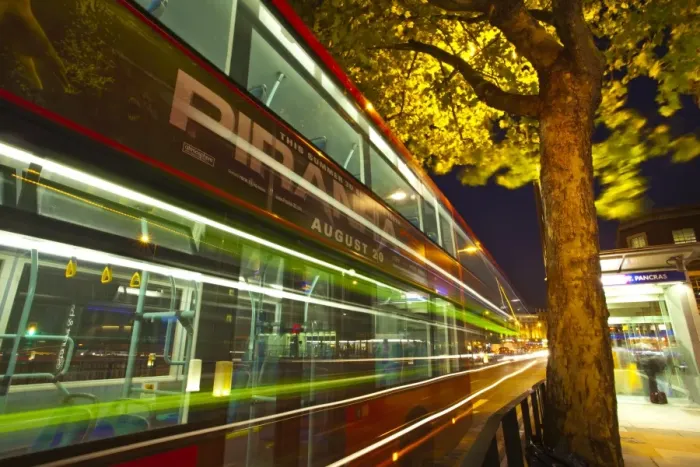 Framed Print : England, Greater London, London Borough of Camden. Red London bus outside the London Kings Cross railway station and St Pancras