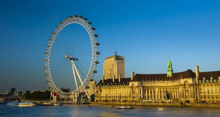 Framed Print : England, Greater London, London Borough of Lambeth. The London Eye (also known as the Millennium Wheel), the tallest Ferris wheel in Europe located on the south bank of