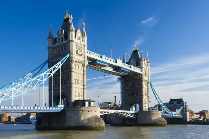 Framed Print : England, Greater London, Pool of London. The iconic Tower Bridge which spans the River Thames near the Tower Framed Print : England, Greater London, Pool of London. The iconic Tower Bridge which spans the River Thames near the Tower