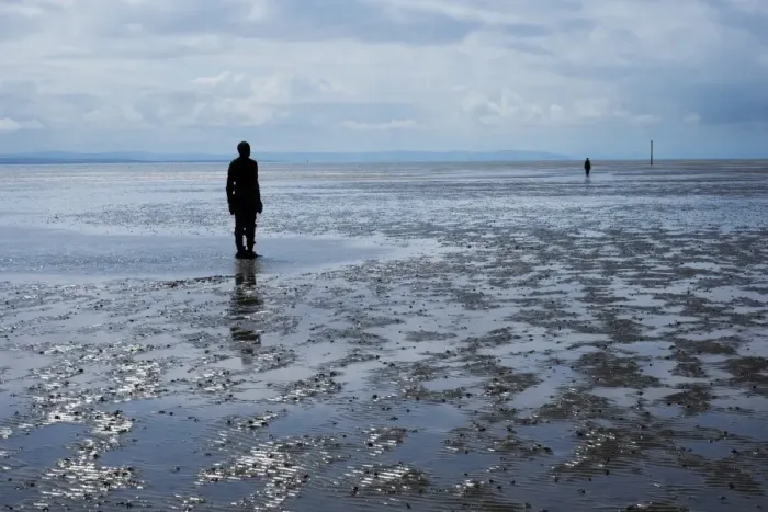 Framed Print : England, Merseyside, Antony Gormley Another Place