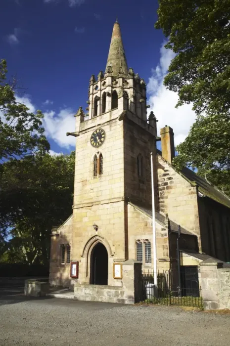Framed Print : England, Northumberland, Beadnell. Beadnell church located in the village of Beadnell near the Northumberland