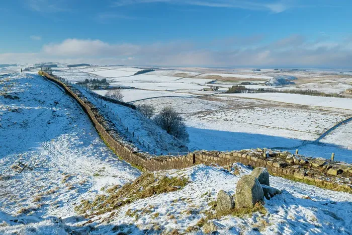 Framed Print : England, Northumberland National Park, Hadrian's Wall