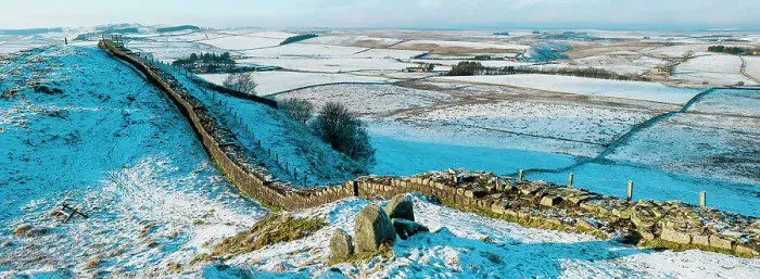 Framed Print : England, Northumberland National Park, Hadrian's Wall