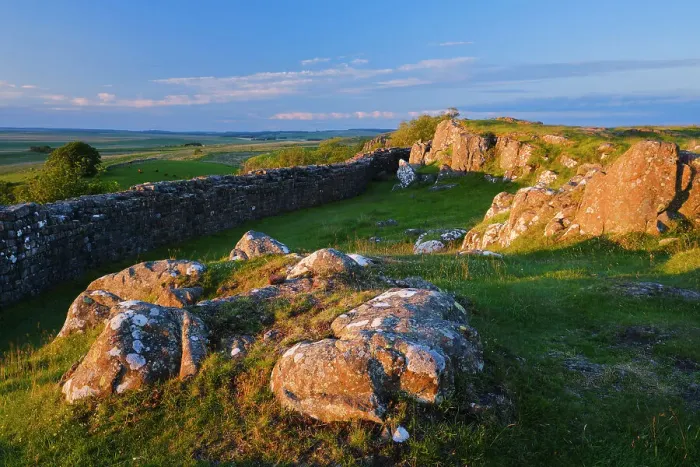 Framed Print : England, Northumberland National Park, Hadrian's Wall