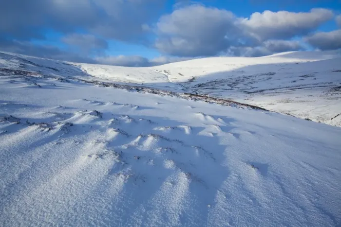 Framed Print : England, Northumberland, Northumberland National Park. Snow on the Cheviot Hills near Comb Fell