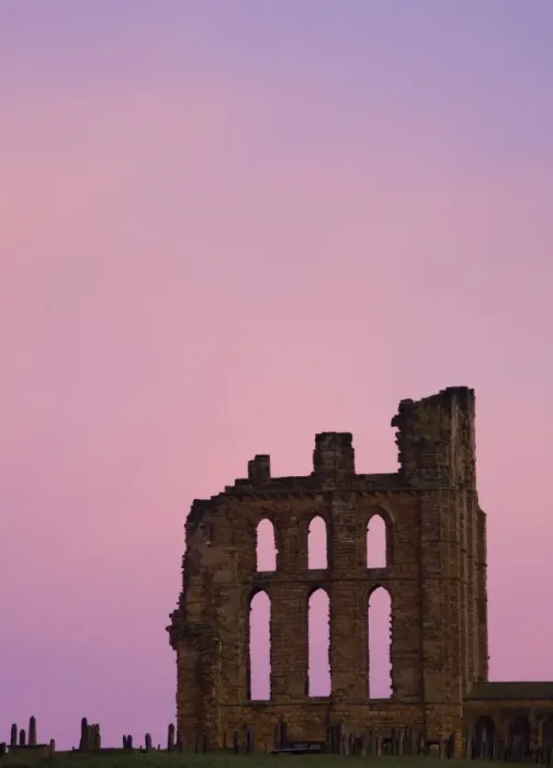Framed Print : England, Tyne & Wear, Tynemouth. East end of the Tynemouth Priory Church (National Trust)