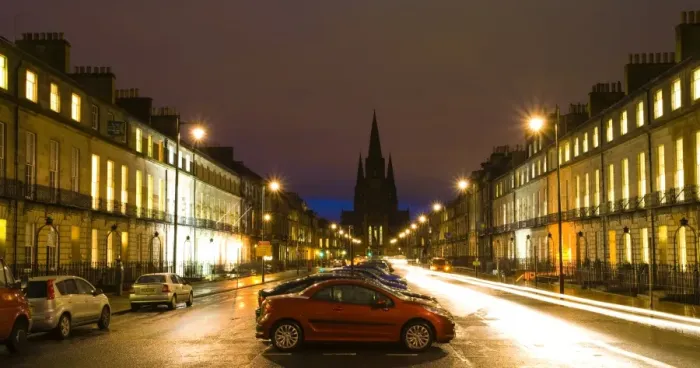 Framed Print : Georgian architecture in Melville Street, with the St. Marys Cathedral in the distance Framed Print : Georgian architecture in Melville Street, with the St. Marys Cathedral in the distance