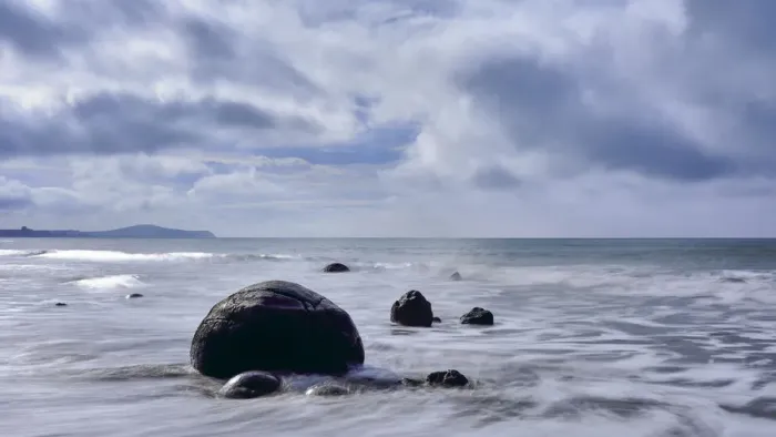 Framed Print : New Zealand, Otago, Moeraki Boulders