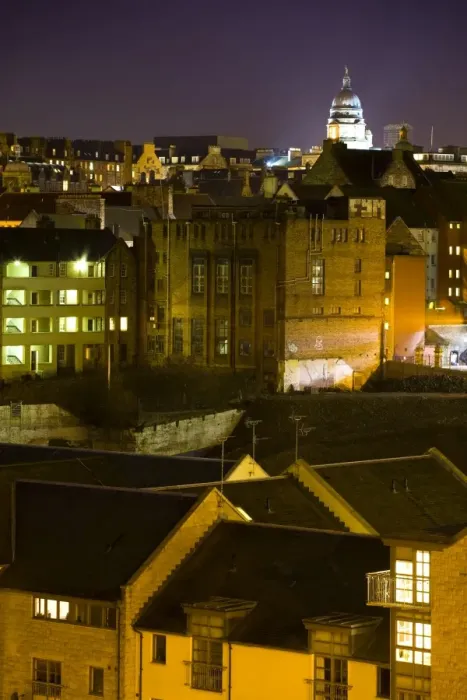 Framed Print : Scotland, Edinburgh, Edinburgh City. Looking across the city and the variety of new
