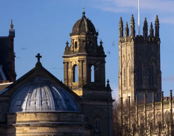 Framed Print : Scotland, Edinburgh, Edinburgh City. Birds flock around the Saint Cuthberts Parish Church Framed Print : Scotland, Edinburgh, Edinburgh City. Birds flock around the Saint Cuthberts Parish Church