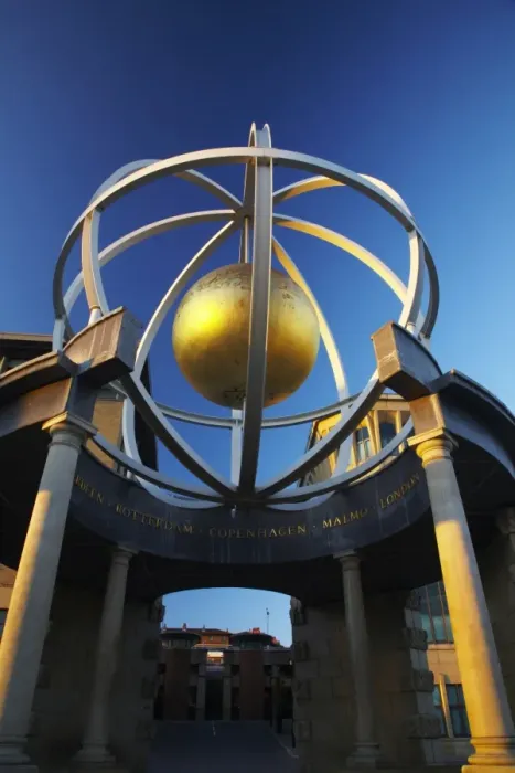 Framed Print : The Swirle Pavillion located along the regenerated Newcastle upon tyne quayside