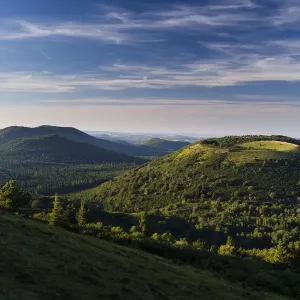 Volcanic Landscape Print of Chaine des Puys from Puy de Pariou Summit