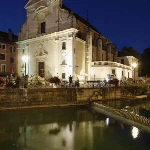 Annecy Print - The Church of St. Francis de Sales along the Thiou River