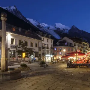 Chamonix at Dusk Print, French Alps Landscape
