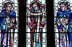 Tyne Book Prints: East wall stained glass window in the Chancel depicting St Paul, Risen Christ