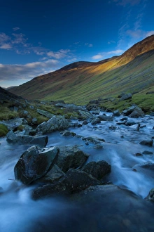 England, Cumbria, The Lake District. The Gatesgarthdale Beck running downstream towards Bettermere from