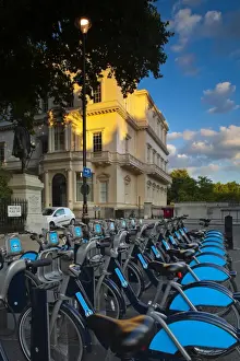 2011jfprints Prints: England, London, Pall Mall. London Cycle hire station located in Waterloo Place